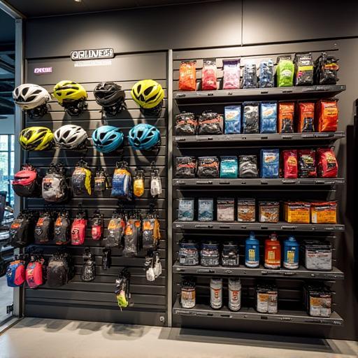 Cycling accessories wall