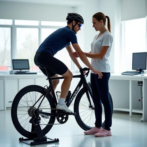 Cyclist on Retül fit system